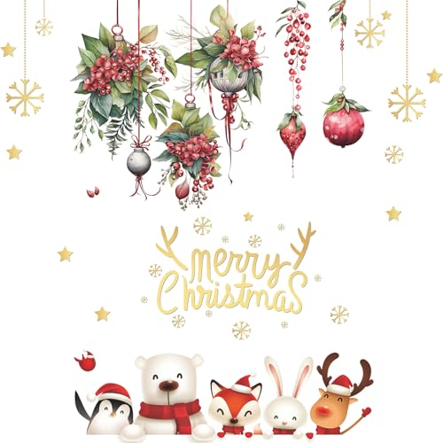 Vinilos de Pared Navidad Muñeco de Nieve y Animales miniatura 3