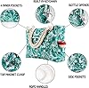 Grande Sac de Plage en Toile Femme Homme - XXL Cabas Sac Shopping Voyage Ete avec Boucle Magnétique, Sacs d'épaule de Natation Sport avec Poignées en Coton Corde #2