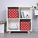 PPIKTC Versatile Storage Box, Red Reindeer Christmas, Collapsible Cube Organizer with Handles, Easy Storage Solution for All Rooms