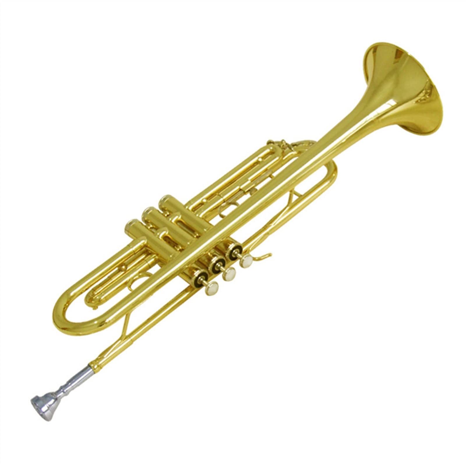 TSTS Gold/Silver Tromba Standard per Principianti Tromba in Si Bemolle Corpo in Ottone con Bocchino 7C Tromba Studente (Color : 01)