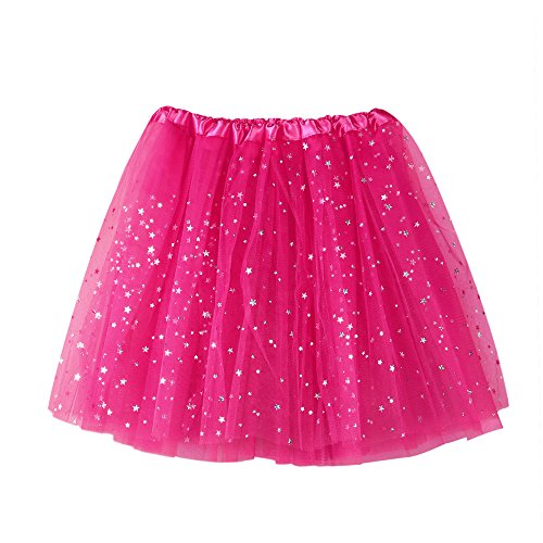Preisvergleich Produktbild KPPONG Damen Tüllrock Paillettenbesetzter ausgestellter Rock aus Tüll Petticoat Tüll Tutu Röcke Frauen Ballet Rock