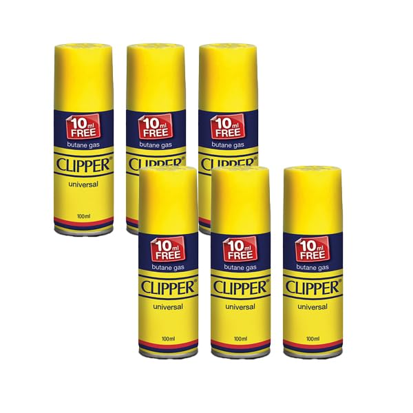 Clipper Universal Butano Gas, 6 Confezioni da 100ml
