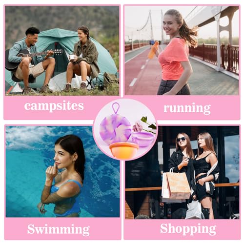 Disco Menstrual Set,Con 1 disco menstrual M+L,Disco de contenedor de silicona,Bolsa de almacenamiento,Manual del usuario,para flujos ligeros o pesados,a prueba de fugas,período reutilizable - imagen 5