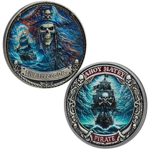 Imasoner Pirate Coin, Skull Captain Ghost Ship Challenge Token