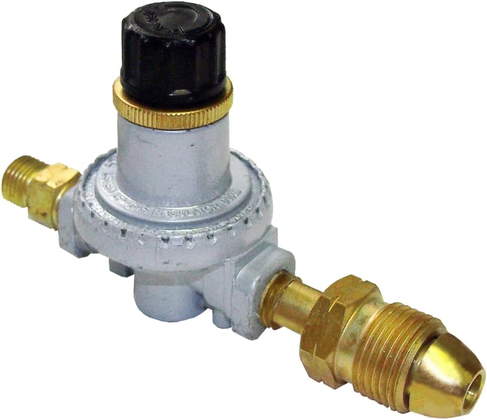 Fairview GR-460GRY Mini LP Gas Regulator, High Pressure POL to 1/4 Inch, 0-60 PSI Adjustable