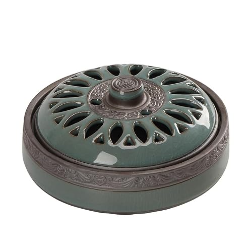 SLEEVE Incense Burner Holder Incense Burner Household Indoor Ceramic Incense Plate Sandalwood Box Incense Holder Ornaments Incense Holder(A)