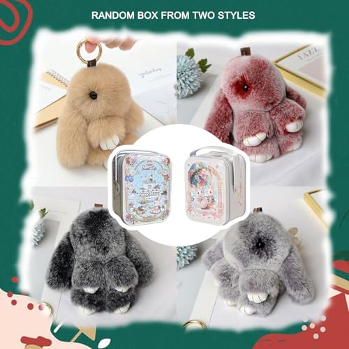 Image of BOVVSKY Bunnylulu Keychain with Box, Bunny Keychain with Tin, BunnyCute Plush Key chain