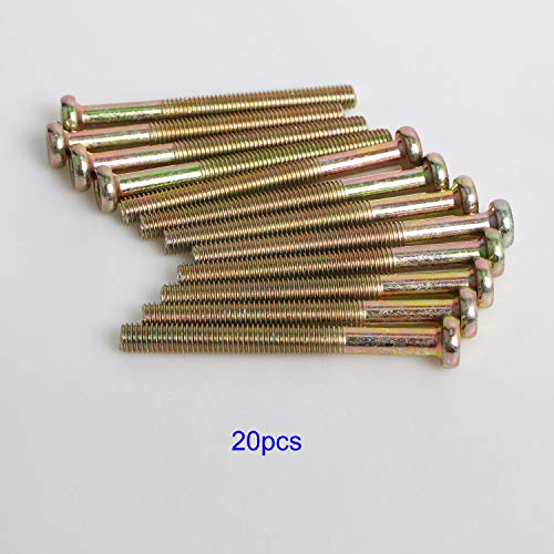 Vis à tête plate hexagonale M8 x 80 mm robustes pour fixations mécaniques