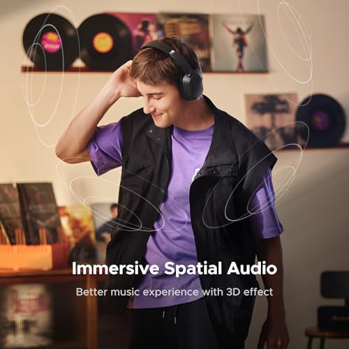 Image of UGREEN HiTune Max5c Wireless Headphones Hybrid Active Noise Cancelling Bluetooth 5.4 ANC Over Ear Earphone, Hi-Res LDAC & Spatial Audio, Clear Call with Mic, EQ & App, 75H Playtime, Dual Connection | Adaptive Active Noise Cancellation