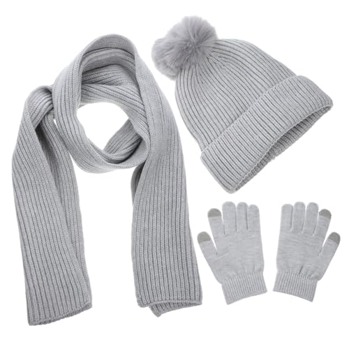 Set de invierno para mujer ideal para regalo con gorro bufanda y guantes de abrigo