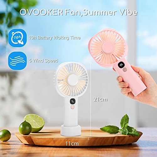 OVOOKER Mini Ventilatore Portatile Ricaricabile