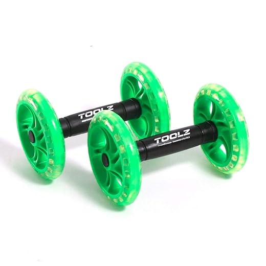 TOOLZ Exercise Wheel - Dual - Bauchroller zur Kräftigung des Oberkörpers - AB Roller mit Anti-Rutsch Grip