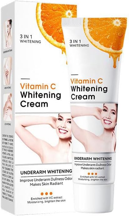 Underarm Whitening Cream,Intimate Area Skin Lightening Cream, Brightening Underarm Cream, Brightening Booster Pearl Capsules,Body Cream Whitening for Dark Spot Corrector