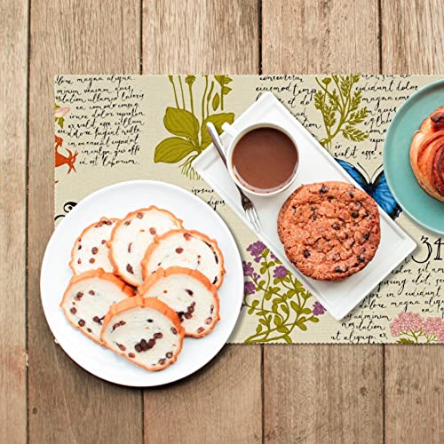 Sets de table papillon libellule lot de 6 lavables pour cuisine - 7