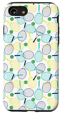 Tennis Racket Ball Court Athlete Player Sports Match Gift Case for iPhone SE (2020) / 7 / 8