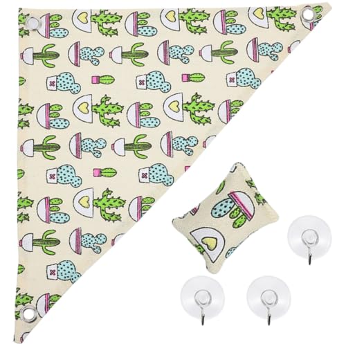 Kichvoe Hamaca Colgante Fácil de Limpiar Deformaciones para Reptiles y Serpientes de Lona Beige Resistente al Desgaste Adecuado para Terrarios y Mascotas Pequeñas