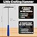 Small Craft Hammer for Home Project, Anti Slip Lightweight Hammer Tool for Small Projects, Jewelry, Watch Band, Leather, Tuning Kalimba, 2 Pcs