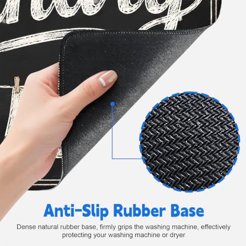 Image of Washer and Dryer Topper for Top,23.6 inch x 19.7 inch Washer Dryer Countertop Mat, Waterproof & Anti-Slip Dryer Top Protector Mat (Laundry Chalkboard, 23.6x19.7inch)