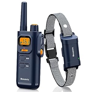 Bousnic Dog Shock Collar with Remote – [New Edition] 4000FT Dog Training Collar for Large Medium Small Dogs (8-120lbs) Rechargeable E Collar with Beep, Vibration, Safe Shock