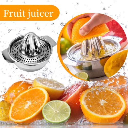 Presse Agrume Manuel, Presse Citron Manuel, Presse-Orange/Citron/Lemon avec Récipient, Presse Agrume en Acier Inoxydable 18/10 (Qualité Alimentaire) – Image 4