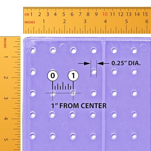 Azar Displays 771620-PUR Plastic Pegboard for Wall Organization - Garage Tool Organizer Wall Mount (Pack of 2) - 1-Sided Durable Wall Panel Organizer (16” W x 20” H x 1” D) - Garage Organizer (Purple) by Azar Displays - Image 5