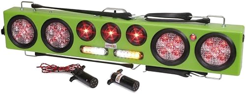 Lite-It Barra de luz de remolque inalámbrica de 36  con estroboscópicos ámbarblancos