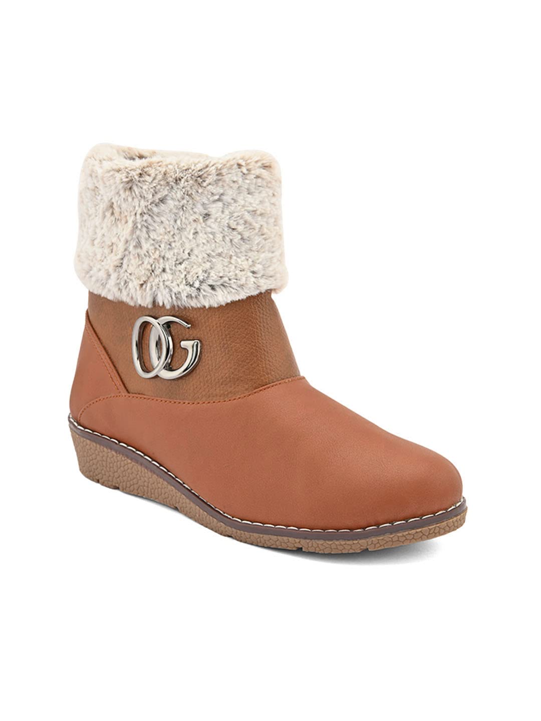 BOOTCO Women Shoes for Girls High Ankle Zipper Boots for Ladies (BoT-9701) Tan (B0BNVFGPM7) Amazon Price History, Amazon Price Tracker