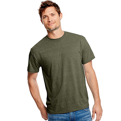 Hanes Men's X-Temp Fresh IQ Tri-Blend Performance Tee_Military Heather_XL