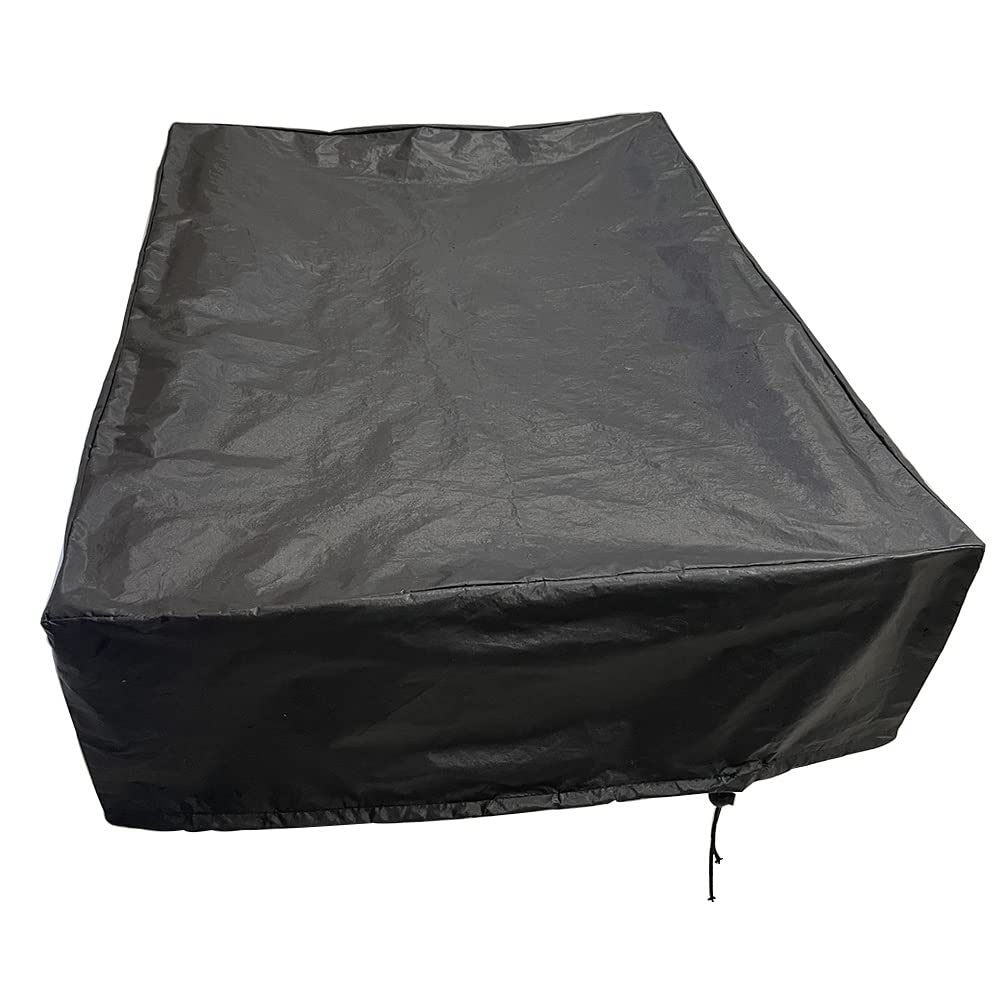 Fundas para muebles de ratán para interiores y exteriores, funda rectangular, protección UV, impermeable, tela Oxford 210D plegable (negro, tamaño: 200 x 160 x 70 cm)