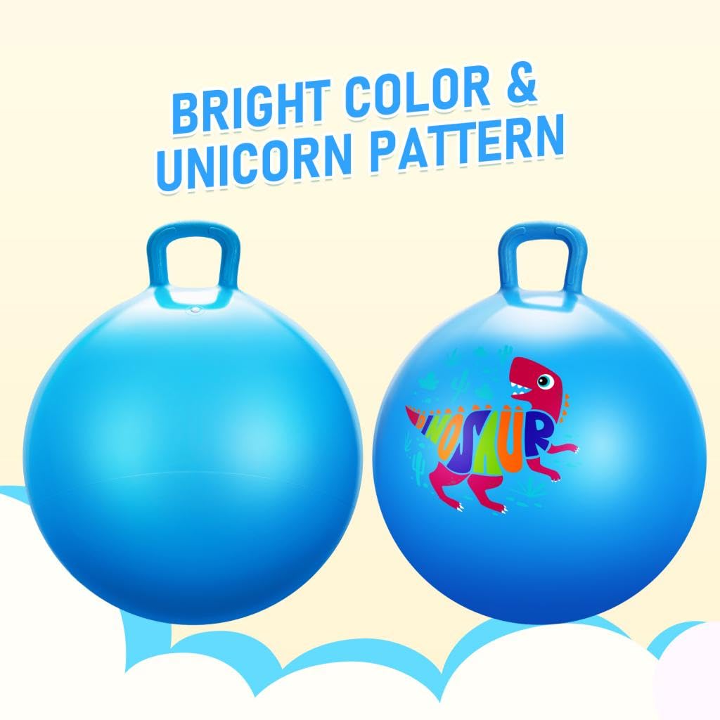 U&C Planet Ballon Sauteur 45 cm Enfant 3-8 Ans Plastique PVC épais résistant Jouet intérieur extérieur