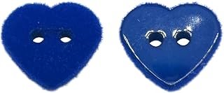 10 Pcs 14.5mm Heart Sewing Button,2 Holes Buttons Plastic Heart Shaped Sewing Buttons,for Sewing,Knitting,DIY Crafts,Painting Handmade Ornament(Sapphire Blue)