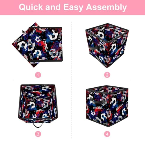 Cube de rangement en tissu avec poignées solides pour dressing modulable