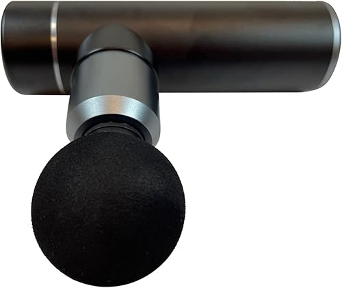 Miniatura 6 de Pistola de percusión de masaje muscular negro con 3 velocidades ajustables y 4 cabezas, alivio del dolor corporal portátil, relajación de