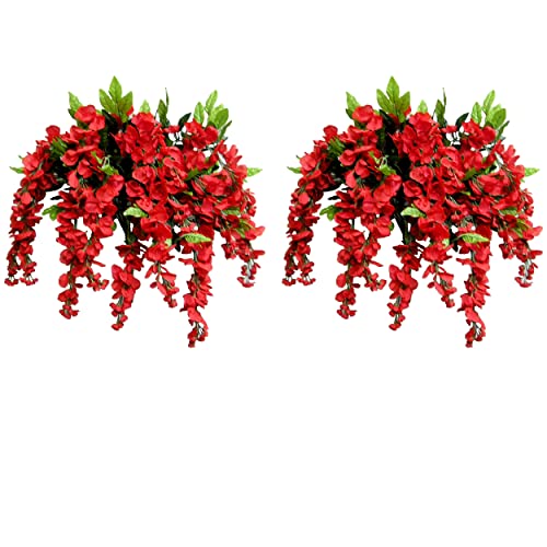 Admired By Nature Artificial Wisteria Hanging Flowers - 2 pcs