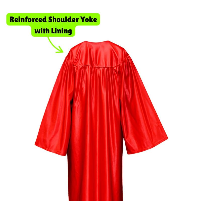 Image of Gradzilla Graduation Cap and Gown Set - Shiny Finish for High School and College, Durable Robes for Commencement Ceremonies