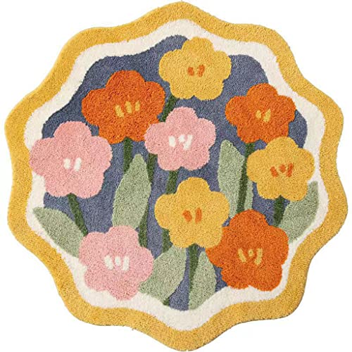 Maksut CARTOON FLOWERS Original Luxury Chenille Cute Bathroom Rug Mat Cartoon Flower Shape,Extra Soft And Absorbent Shaggy Rugs, Machine Wash Dry,Plush Carpet Mats For Tub And Bath Room And Kids' Childrens' Room cover