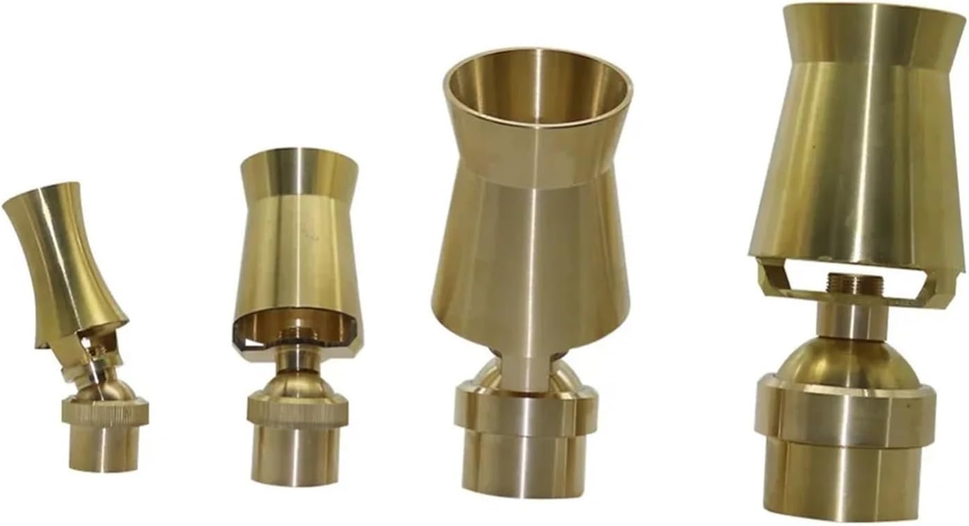 Brass Fountain Nozzle Air-Blended Bubbling Jet Fountain Brass Nozzle 1/2" 3/4" 1" 1.5" 2" Female/Male Thread Multi-Direction Garden Fountain Spray Head(1 Inch)