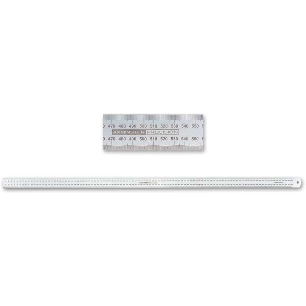 Axminster Precision Stainless Steel Metric Rule - 1,000mm