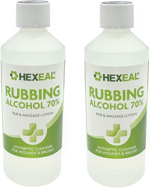 Hexeal RUBBING ALCOHOL 70% | 2 x 500ml | Isopropyl Isopropanol Lab Grade