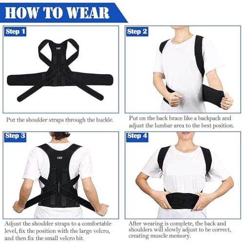 Image of COIF Back Brace Posture Corrector for Women and Men | Back Straight And Shoulder Support Belt | Full Adjustable Shoulder Straightener for Improving Back Posture, Relief for Upper and Lower Back, Lumbar, Neck, Shoulder Pain (Regular)