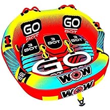 Wow World of Watersports Go Bot, 1 to 3 Person Towable and Air Max Pump 2.0 PSI, 120 Volt Bundle