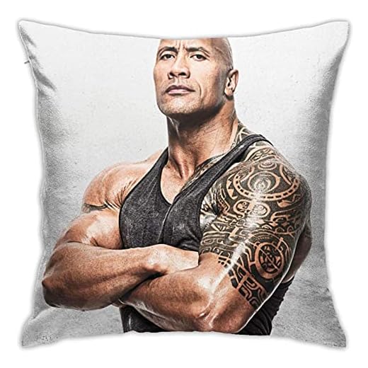N A Dwayne Douglas John-Son örngott med dold dragkedja för soffa kontor säng, dubbelsidigt tryckt örngott kuddöverdrag för heminredning (två sidor) 45 cm 45 cm