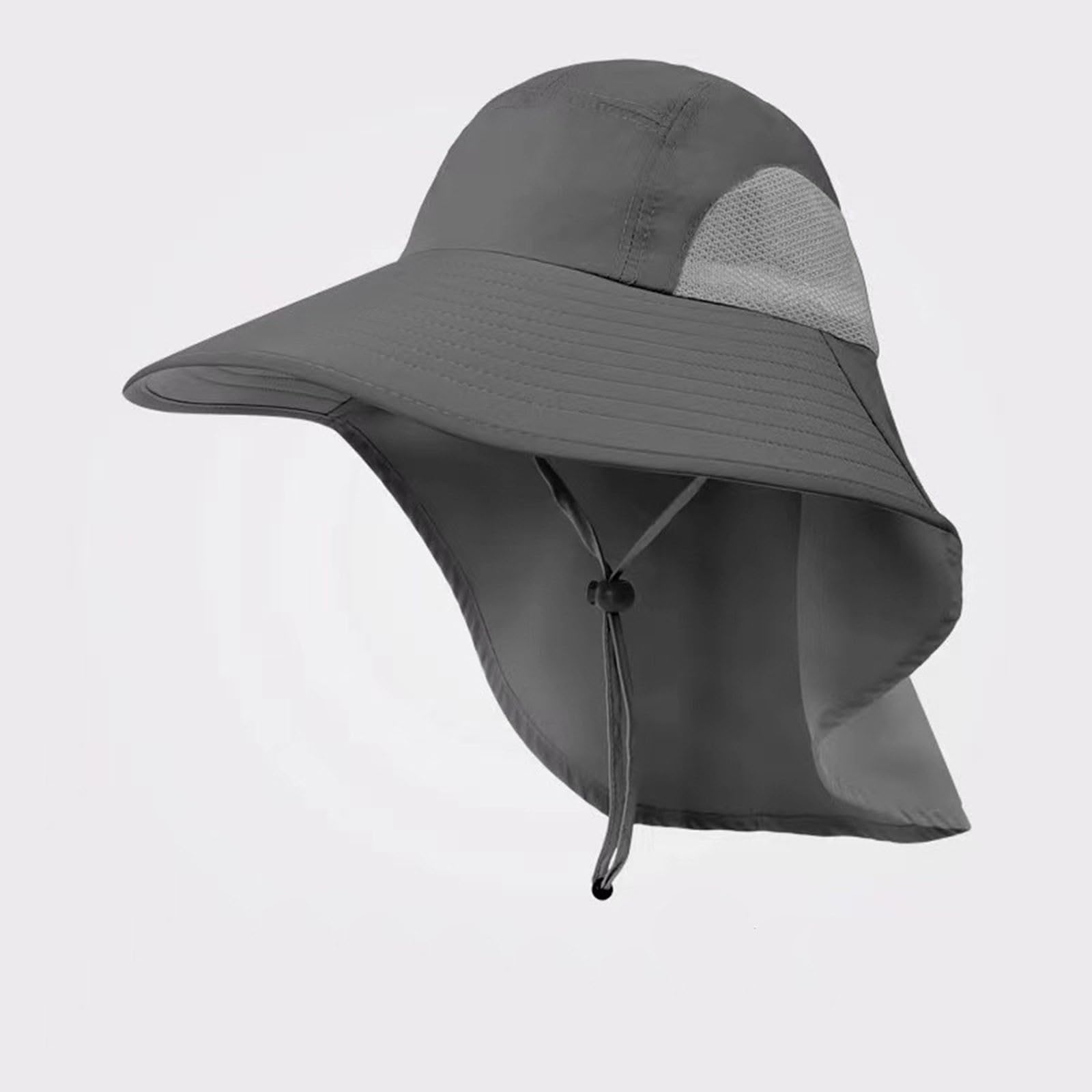 Gorra con Protector Cuello-Nuca UPF 50+,Básico Liso Sombrero de Sol de ala Ancha Unisex Resistente al Agua, Gorras y Sombreros Protección UV, Sombrero de Pesca Y Trekking