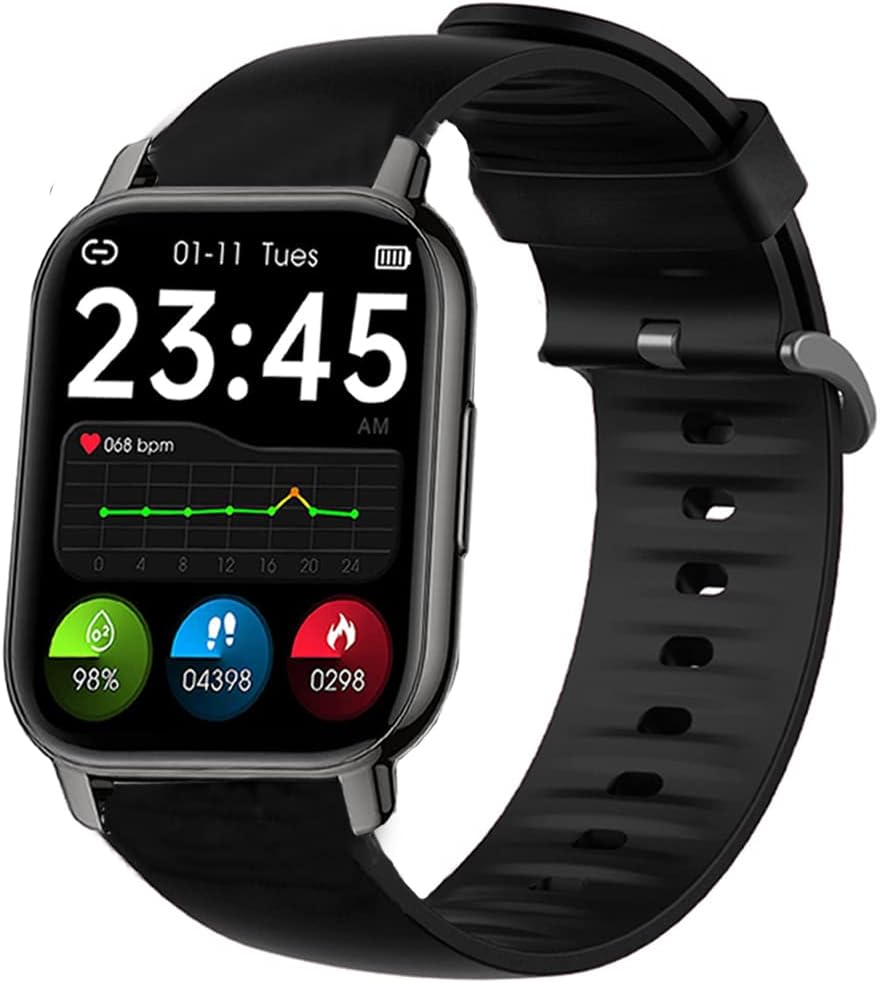 Product image for Compatible for LESHIDO Smart Watch Band, Silicone Replacement Soft Band Wristbands Straps with Stainless Steel Buckle...