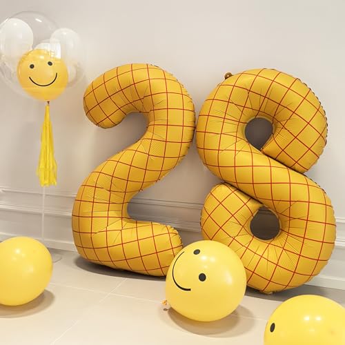 Image of 40 inch Large Number Balloon 13 Toy Inspired Story Yellow Birthday Balloon | Western Rodeo Party Supplies Boy Girl Story Anniversary Kids Birthday Party Cowboy Farm Themed Baby Welcome Decorations
