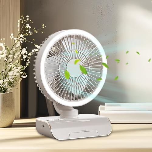 Ventilateur de bureau oscillant à 5 vitesses avec télécommande sans fil