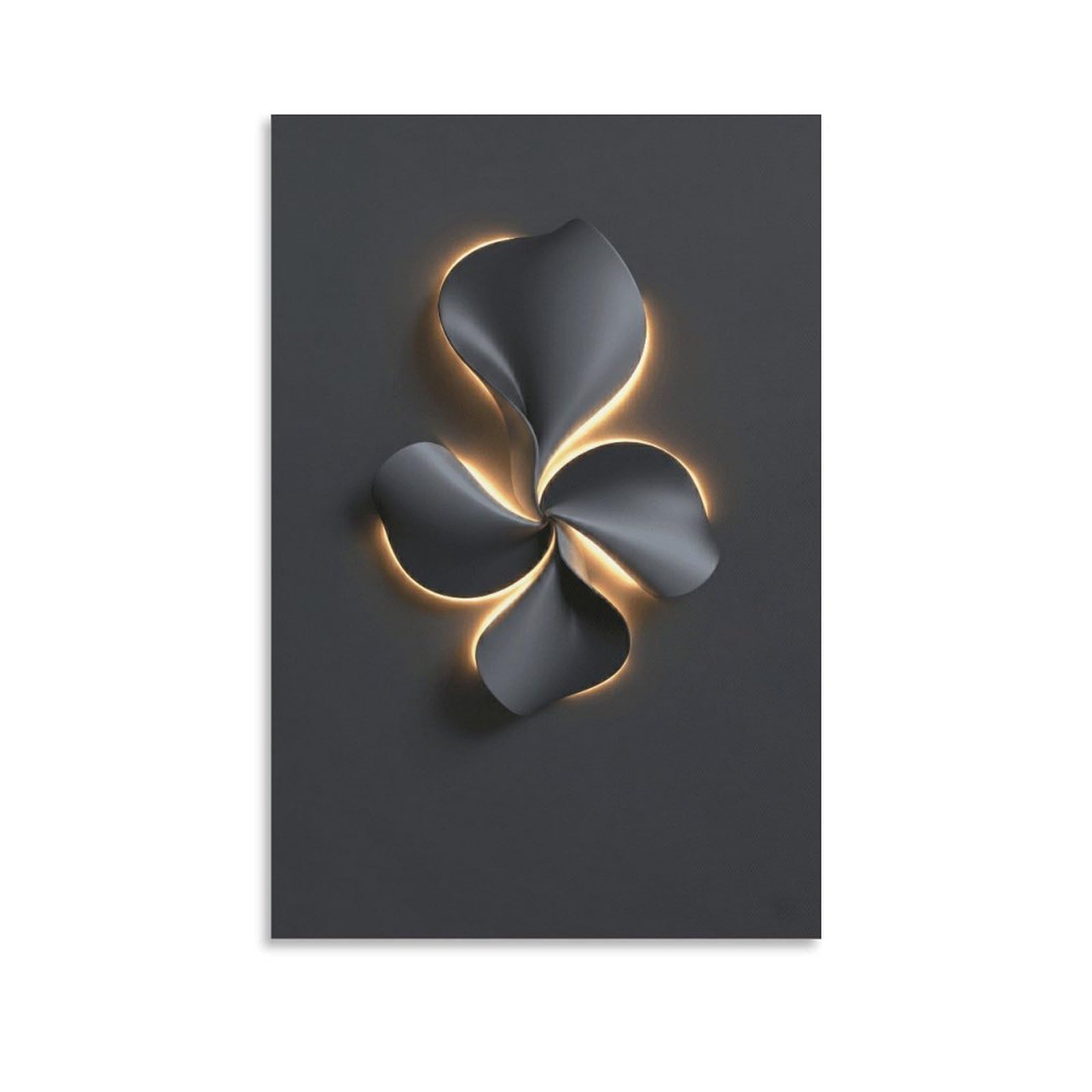 XPASHIQWC Black Petal Poster Artwork Giclee Canvas Prints Modern Wall Art Picture Wall Hanging for Home Decorations 12x18inch(30x45cm)