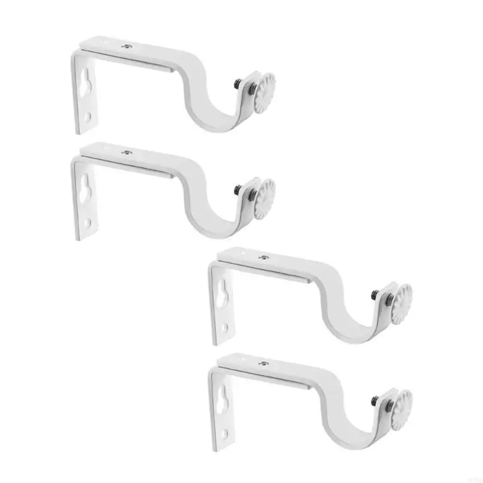 RUWLFE Pack of 4 Portable Sturdy Curtain Brackets for Secure and Elegant Display for Poles, Wall Rod