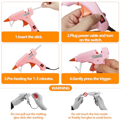 Pistolet à colle chaude enfant 20W pour réparations rapides de jouets et activités manuelles
