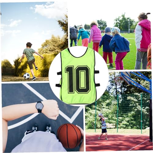 Gilet d'équipe en polyester vert confortable pour distinguer vos joueurs - 4